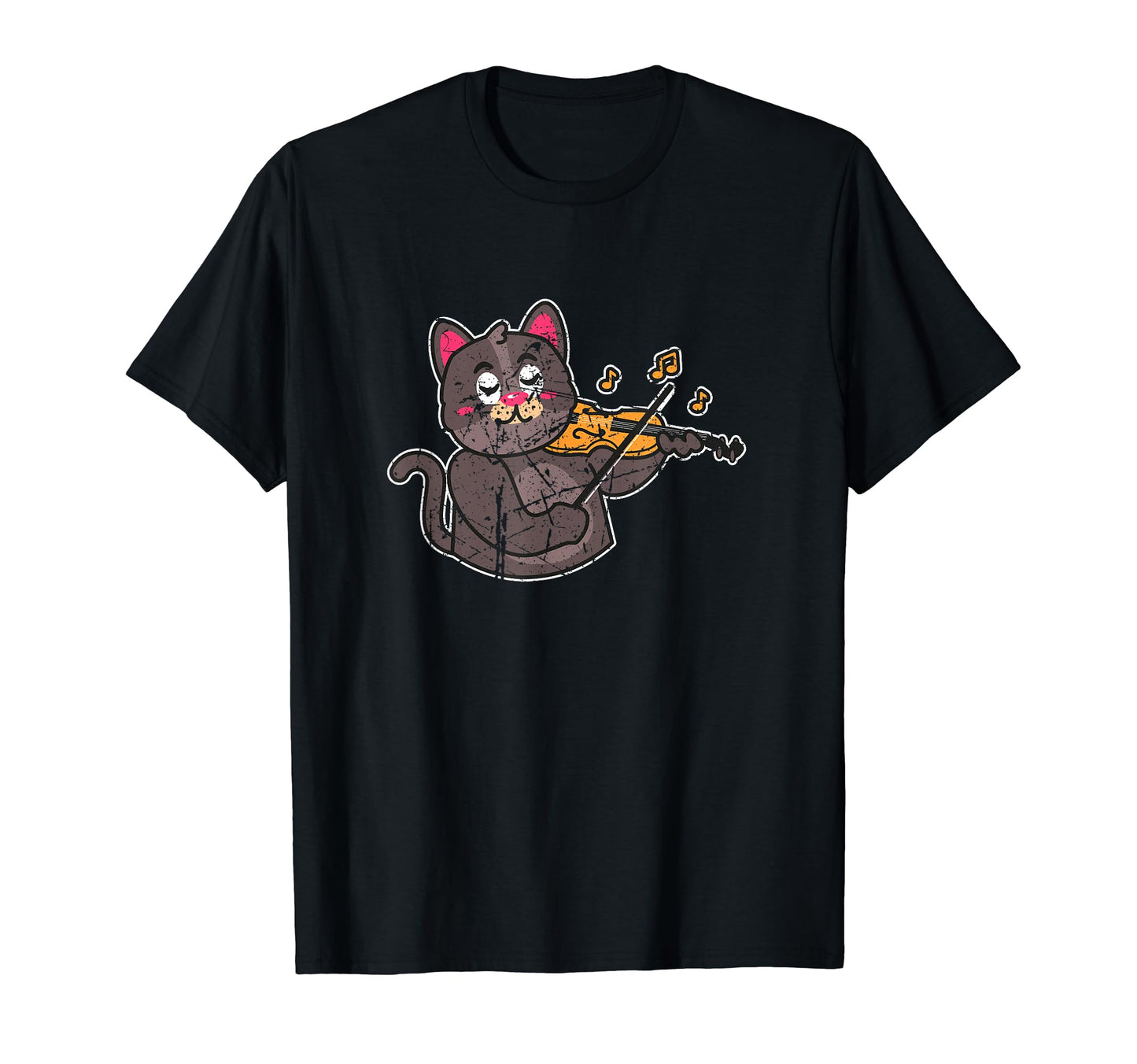 Cat Playing Violin Cat Mom Cat Dad T-Shirt - Minimalist Print Unisex - T-Shirt, Sweatshirt, Hoodie