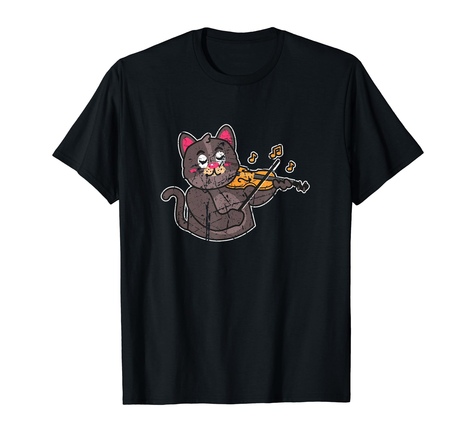 Cat Playing Violin Cat Mom Cat Dad T-Shirt - Minimalist Print Unisex - T-Shirt, Sweatshirt, Hoodie