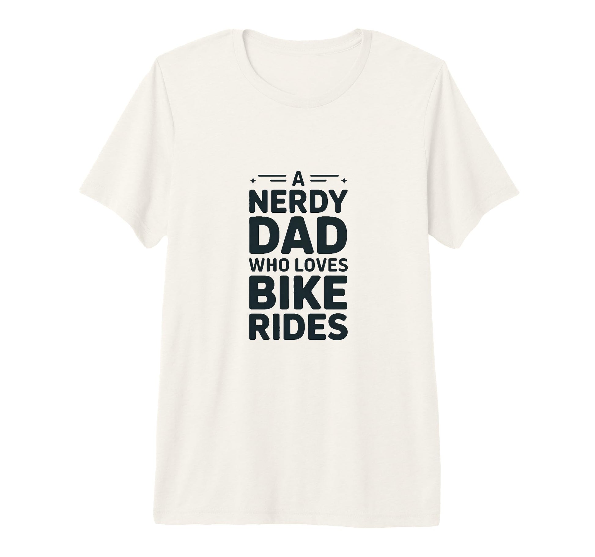 Nerdy Dad Who Loves Bike Rides T-Shirt - Minimalist Print for Adults - T-Shirt, Sweatshirt, Hoodie