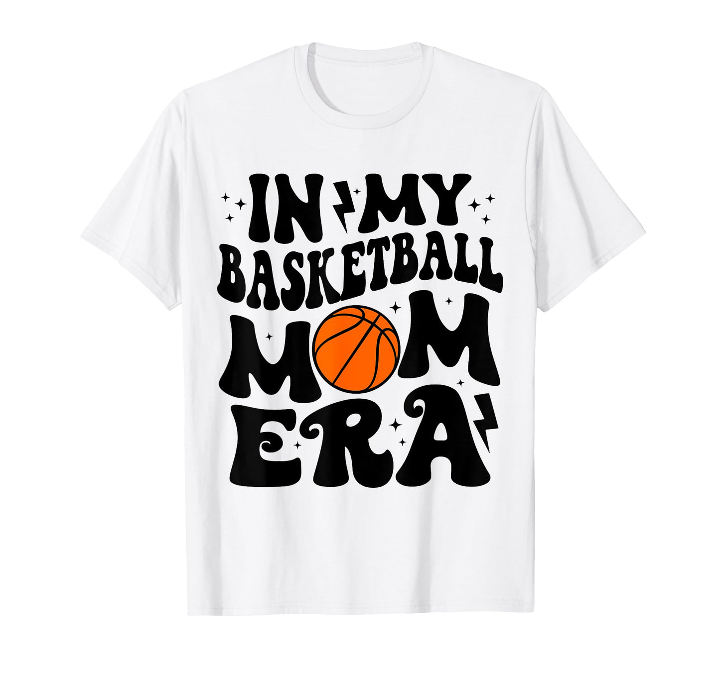 My Basketball Mom Era Groovy Basketball T-Shirt - Minimalist Print Unisex - T-Shirt, Sweatshirt, Hoodie