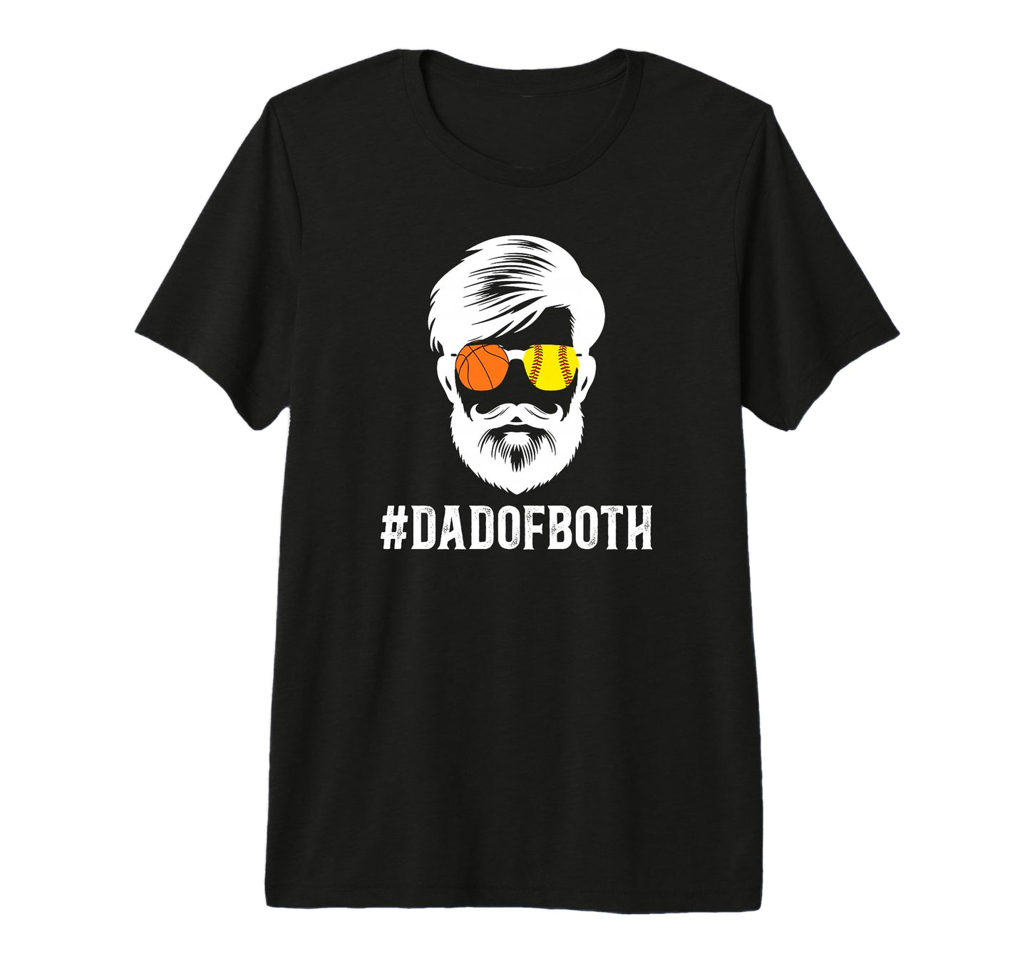 Mens Dad Both Softball Basketball Dad T-Shirt - Fun Novelty Design Unisex - T-Shirt, Sweatshirt, Hoodie