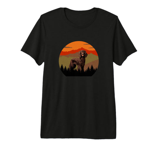 Boykin Dog Sunset Distressed Hiking T-Shirt - Streetwear Style for Adults - T-Shirt, Sweatshirt, Hoodie
