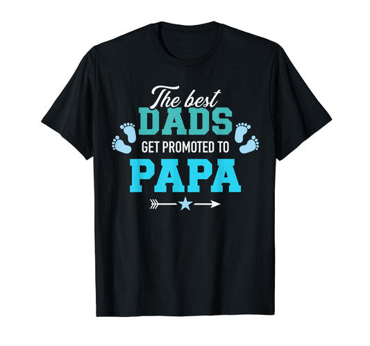 Best Dads Get Promoted To Papa Grandpa T-Shirt - Trendy Graphic for Adults - T-Shirt, Sweatshirt, Hoodie