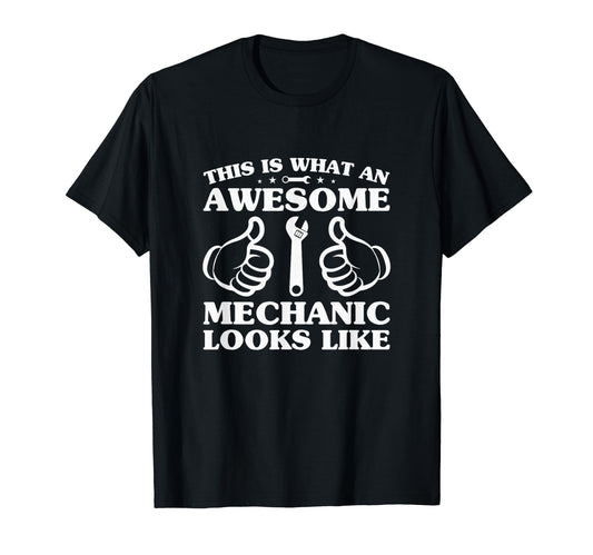 Awesome Mechanic Dad Car Motorcycle T-Shirt - Custom Art Print Unisex - T-Shirt, Sweatshirt, Hoodie