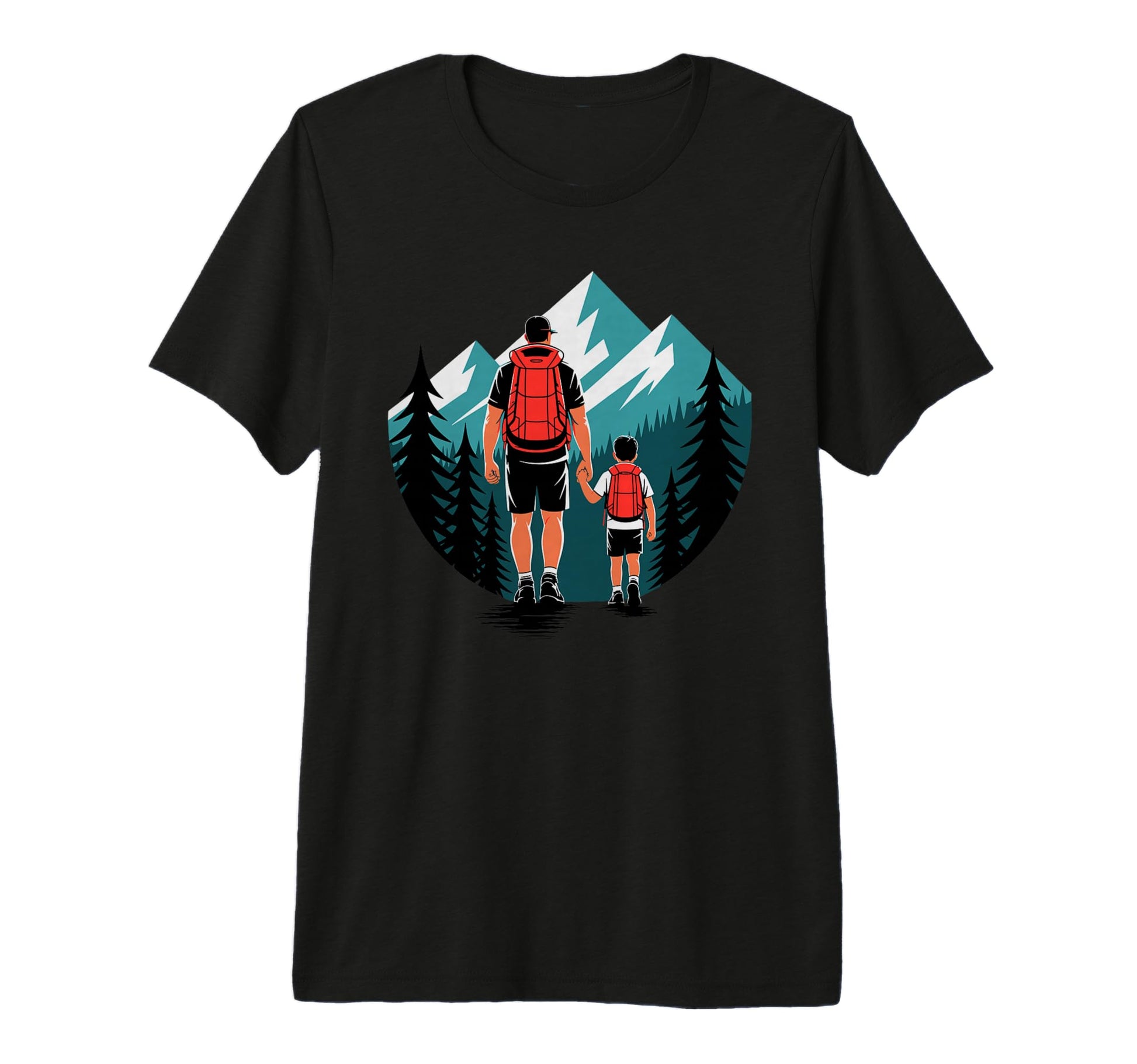 Mens Father And Son Trail Mountain T-Shirt - Fun Novelty Design Men Women - T-Shirt, Sweatshirt, Hoodie