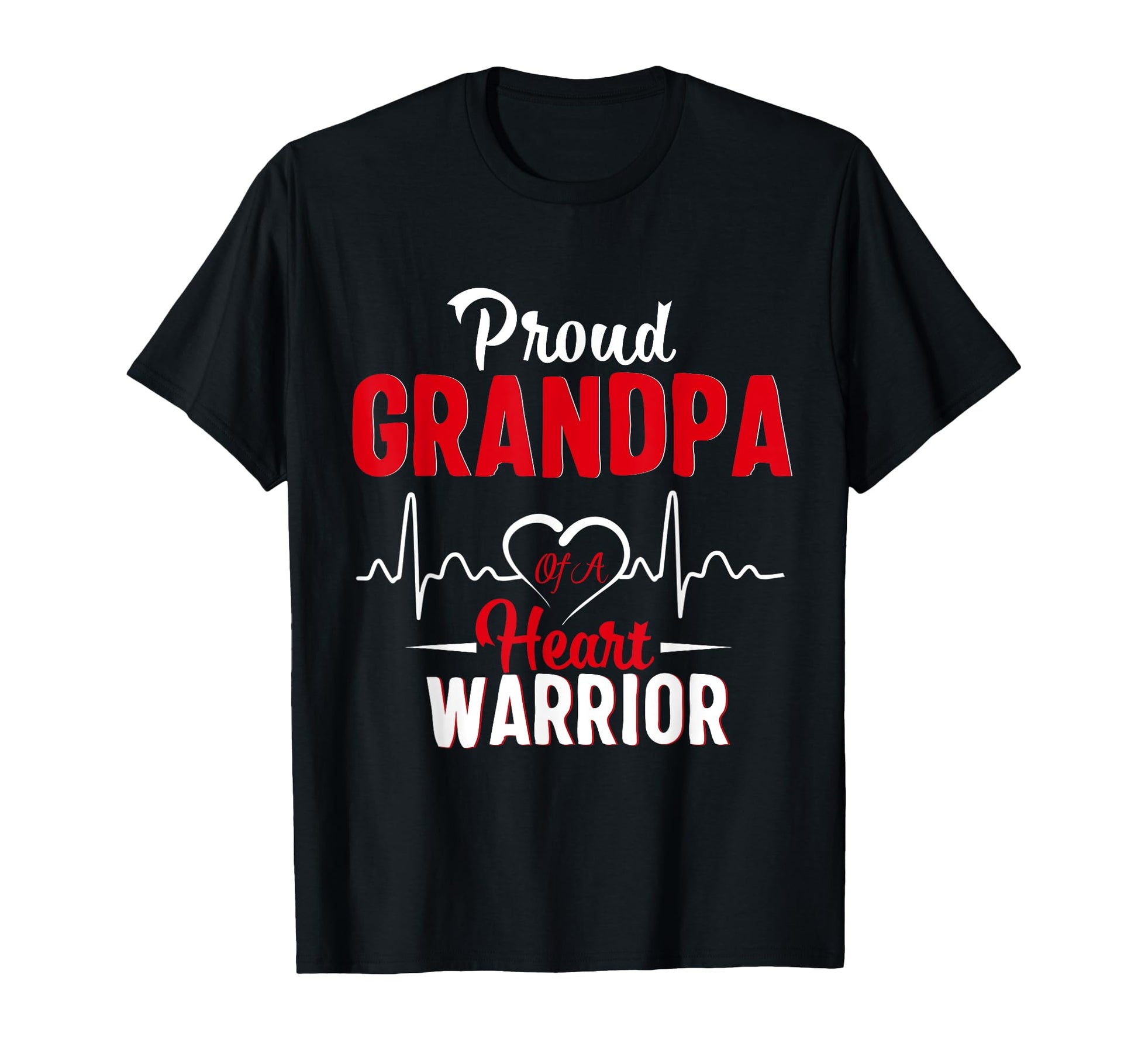 Proud Grandpa Heart Warrior Chd T-Shirt - Custom Art Print Unisex - T-Shirt, Sweatshirt, Hoodie