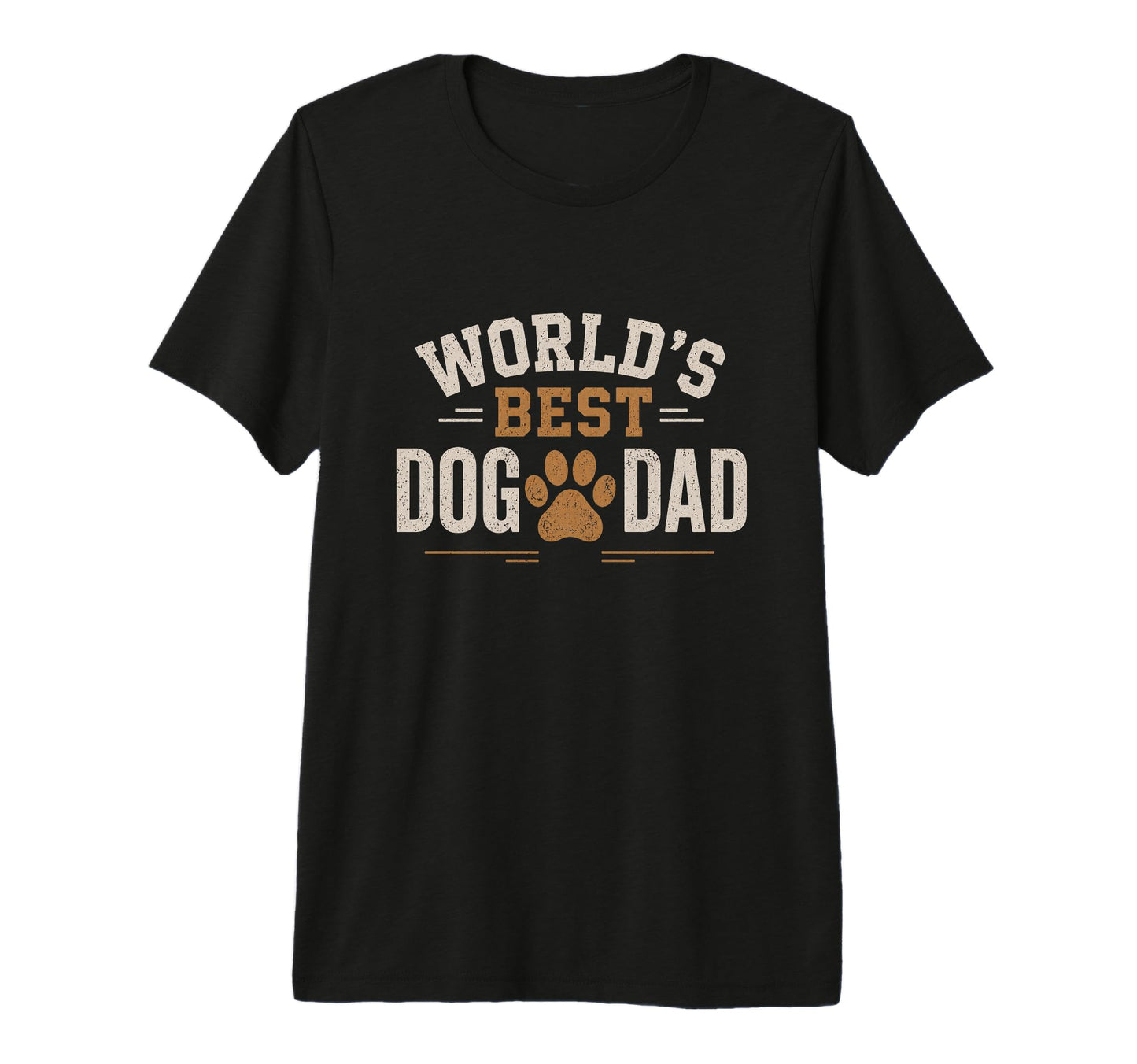 Mens Worlds Best Dog Dad Paw Funny Pet T-Shirt - Graphic Print Men Women - T-Shirt, Sweatshirt, Hoodie