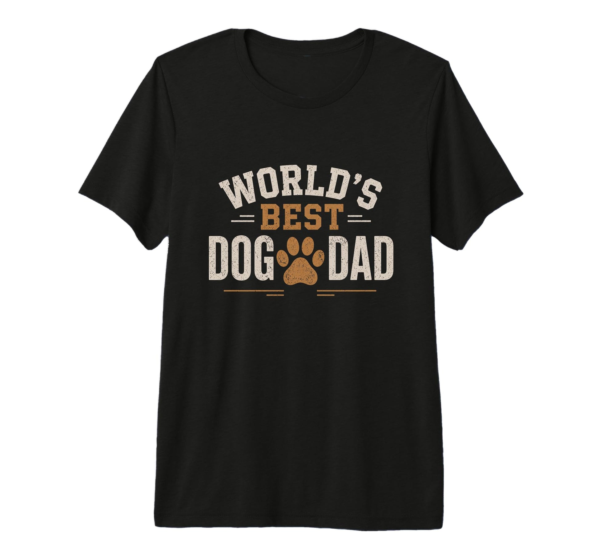 Mens Worlds Best Dog Dad Paw Funny Pet T-Shirt - Graphic Print Men Women - T-Shirt, Sweatshirt, Hoodie