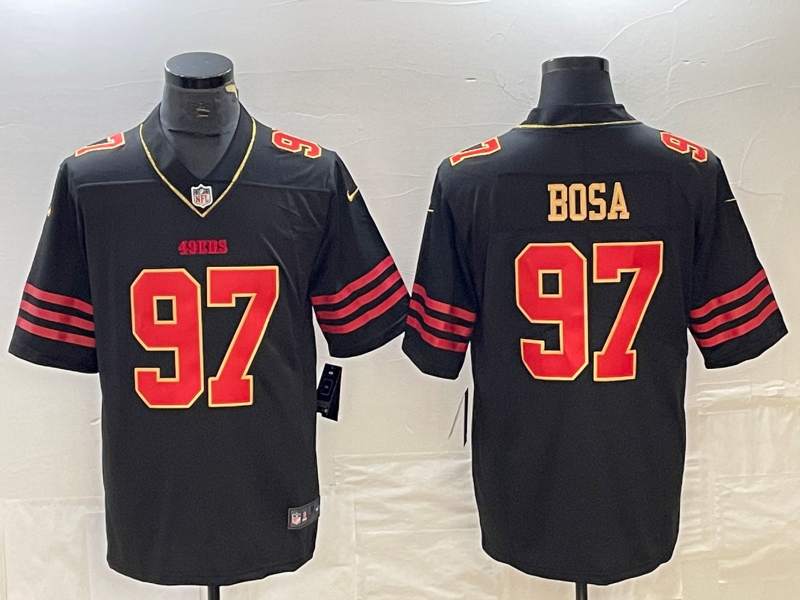 Men's San Francisco 49ers Nick Bosa #97 Black Vapor F.U.S.E. Limited Jersey1 football jersey product view 1