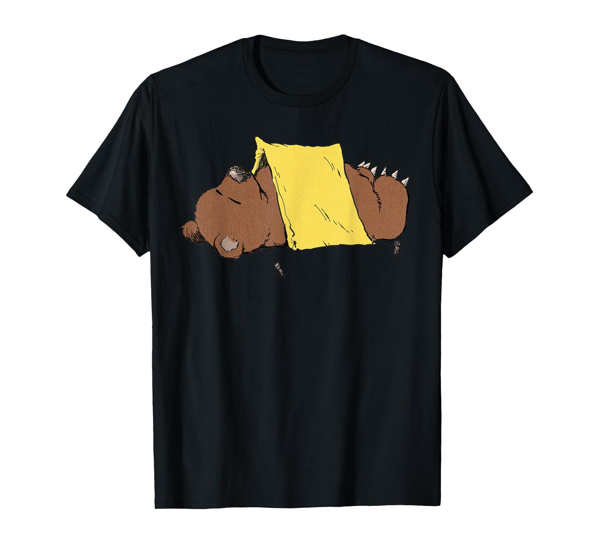 Cartoon Bear Camping Fishing Fathers Day T-Shirt - Trendy Graphic Men Women - T-Shirt, Sweatshirt, Hoodie
