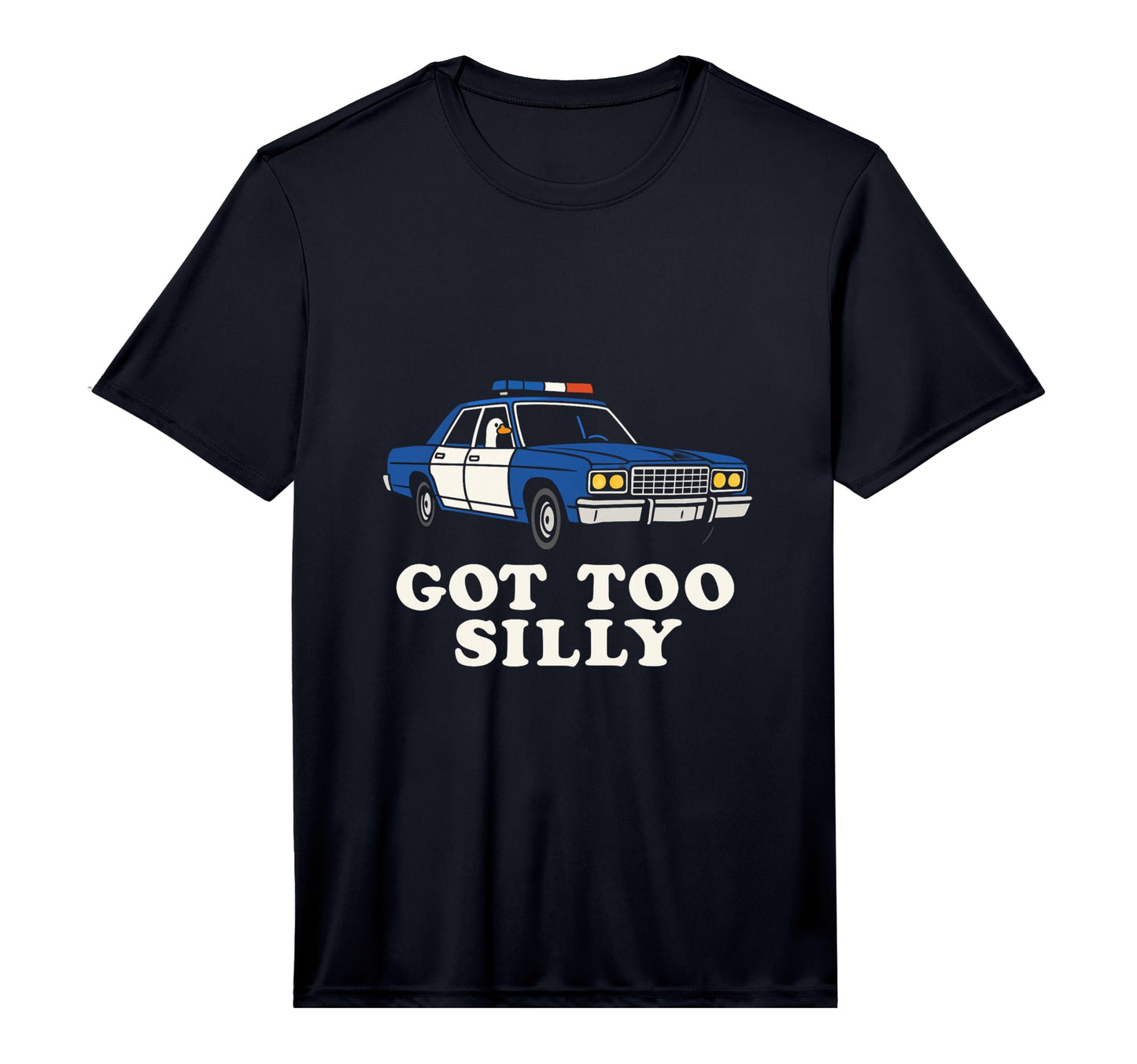 Mens Silly Goose Police Got Too Silly T-Shirt - Custom Art Print Men Women - T-Shirt, Sweatshirt, Hoodie