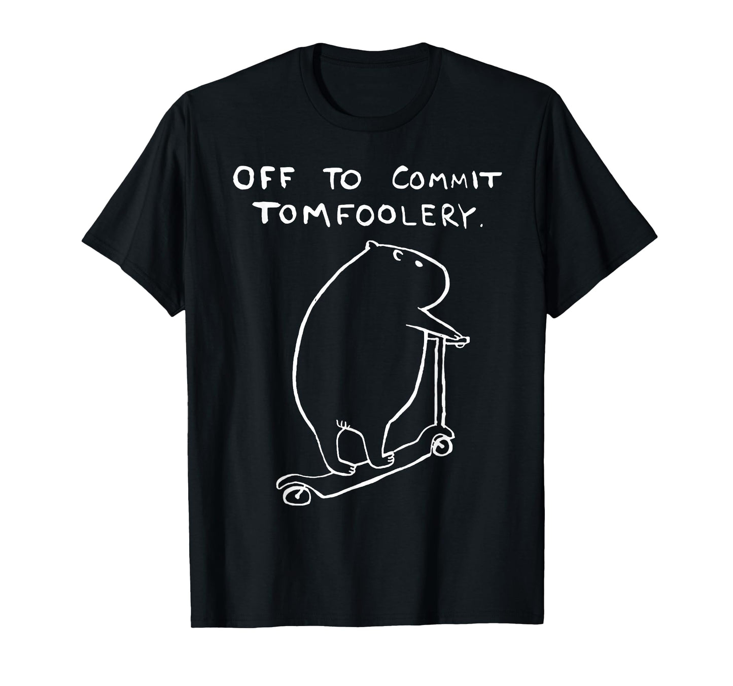 Capybara Off To Commit Tomfoolery T-Shirt - Aesthetic Graphic Unisex - T-Shirt, Sweatshirt, Hoodie