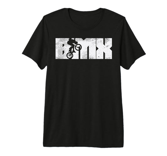 Bmx Letters Bike Stunt Flatland Cycling T-Shirt - Graphic Print Unisex - T-Shirt, Sweatshirt, Hoodie