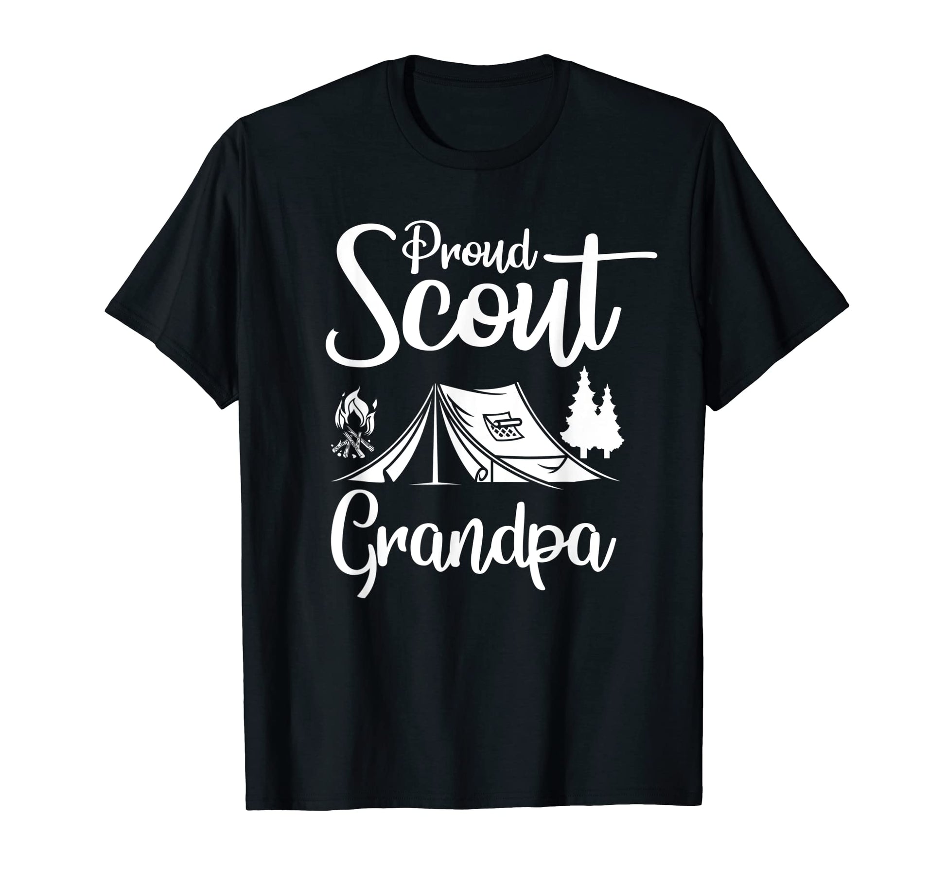 Proud Scout Grandpa Camping T-Shirt - Casual Everyday Wear Men Women - T-Shirt, Sweatshirt, Hoodie