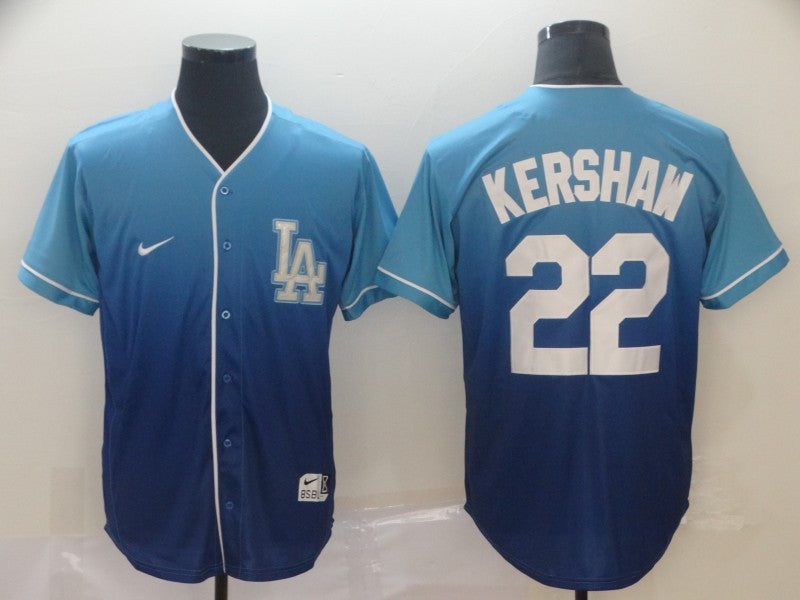 Men's Los Angeles Dodgers Clayton Kershaw #22 Blue Stitched Player Jersey1 baseball jersey product view 1