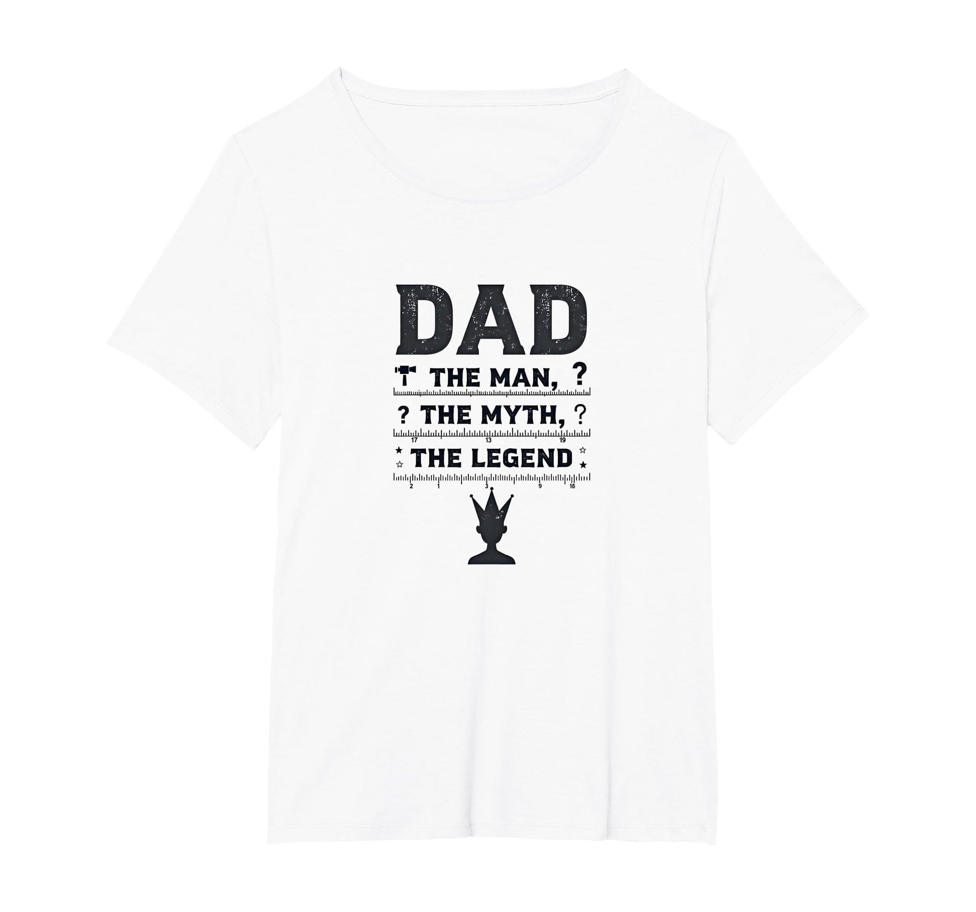 Funny Dads Dad Myth Legend Crown Gift T-Shirt - Trendy Graphic Unisex - T-Shirt, Sweatshirt, Hoodie