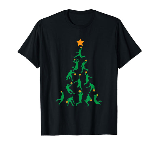 Basketball Sport Hooper Holiday Santa T-Shirt - Graphic Print Men Women - T-Shirt, Sweatshirt, Hoodie