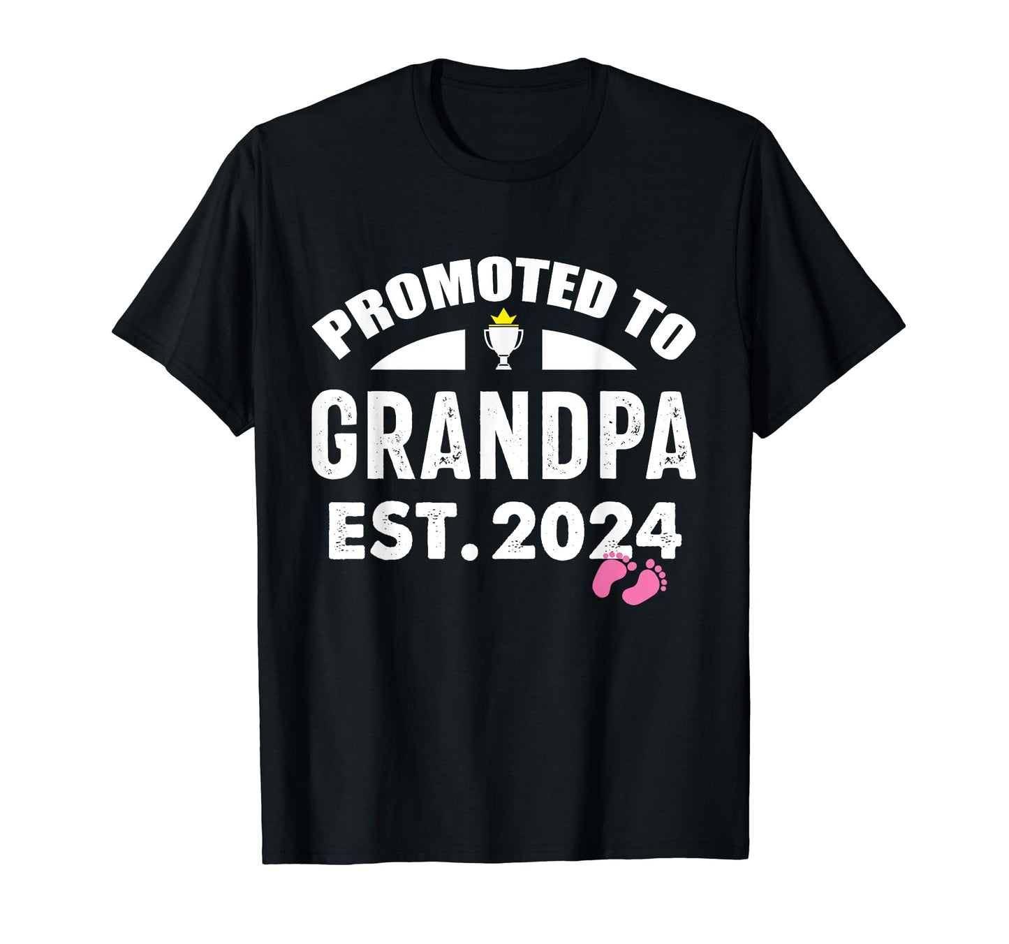 New Grandpa 2024 Promoted To Grandpa Est T-Shirt - Unique Graphic Unisex - T-Shirt, Sweatshirt, Hoodie