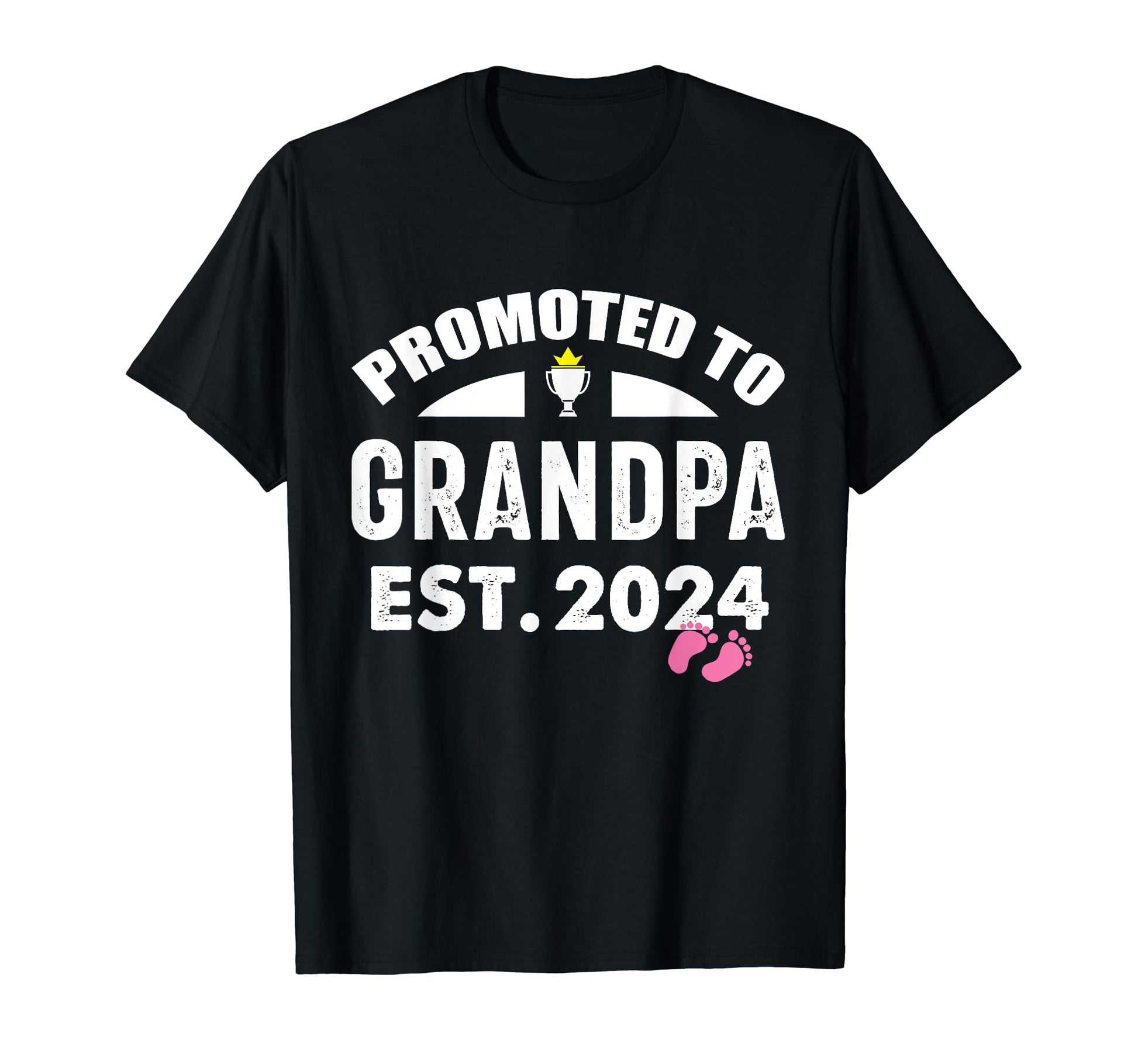 New Grandpa 2024 Promoted To Grandpa Est T-Shirt - Unique Graphic Unisex - T-Shirt, Sweatshirt, Hoodie