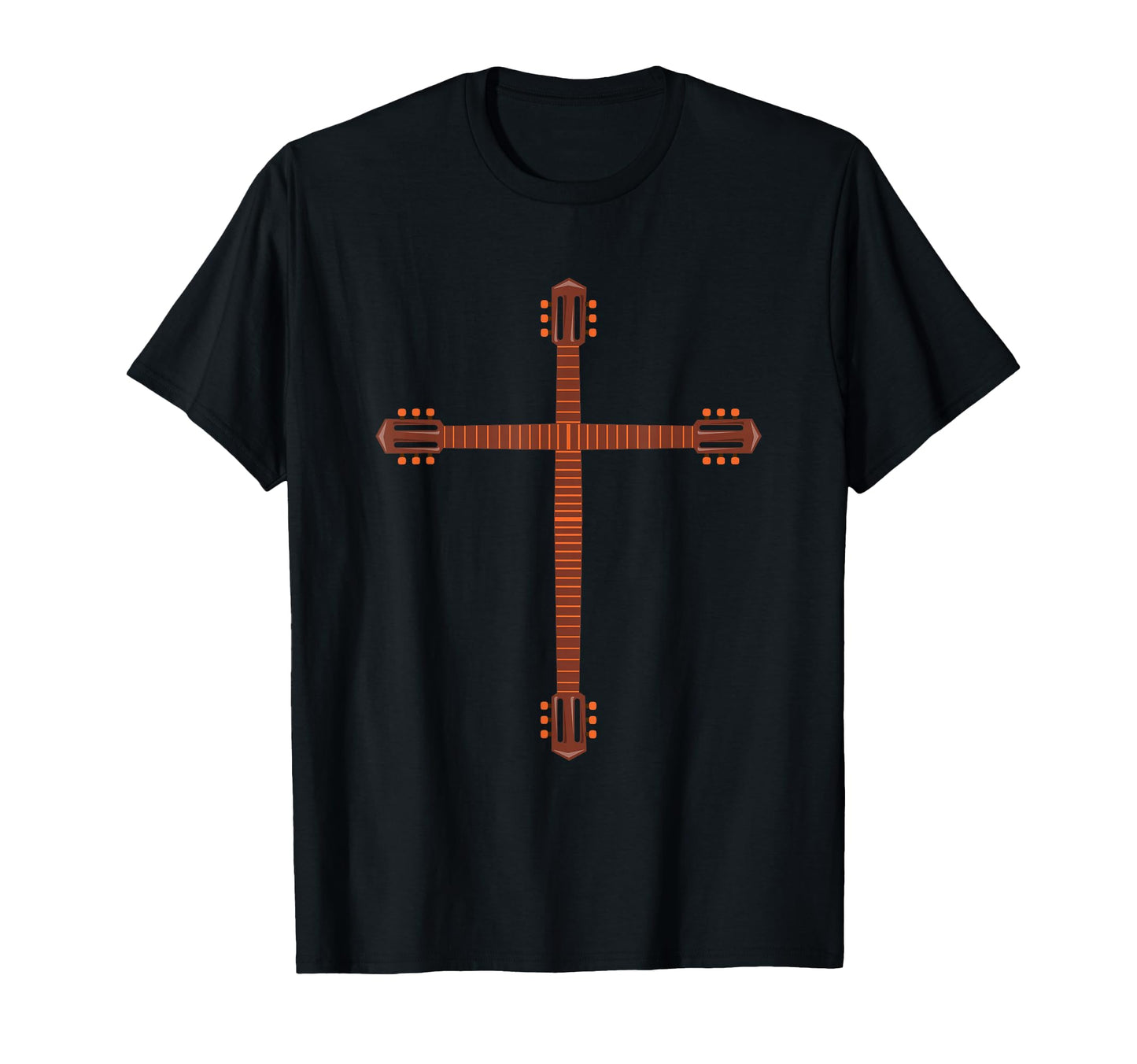 Acoustic Electric Guitar Cross T-Shirt - Fun Novelty Design Men Women - T-Shirt, Sweatshirt, Hoodie