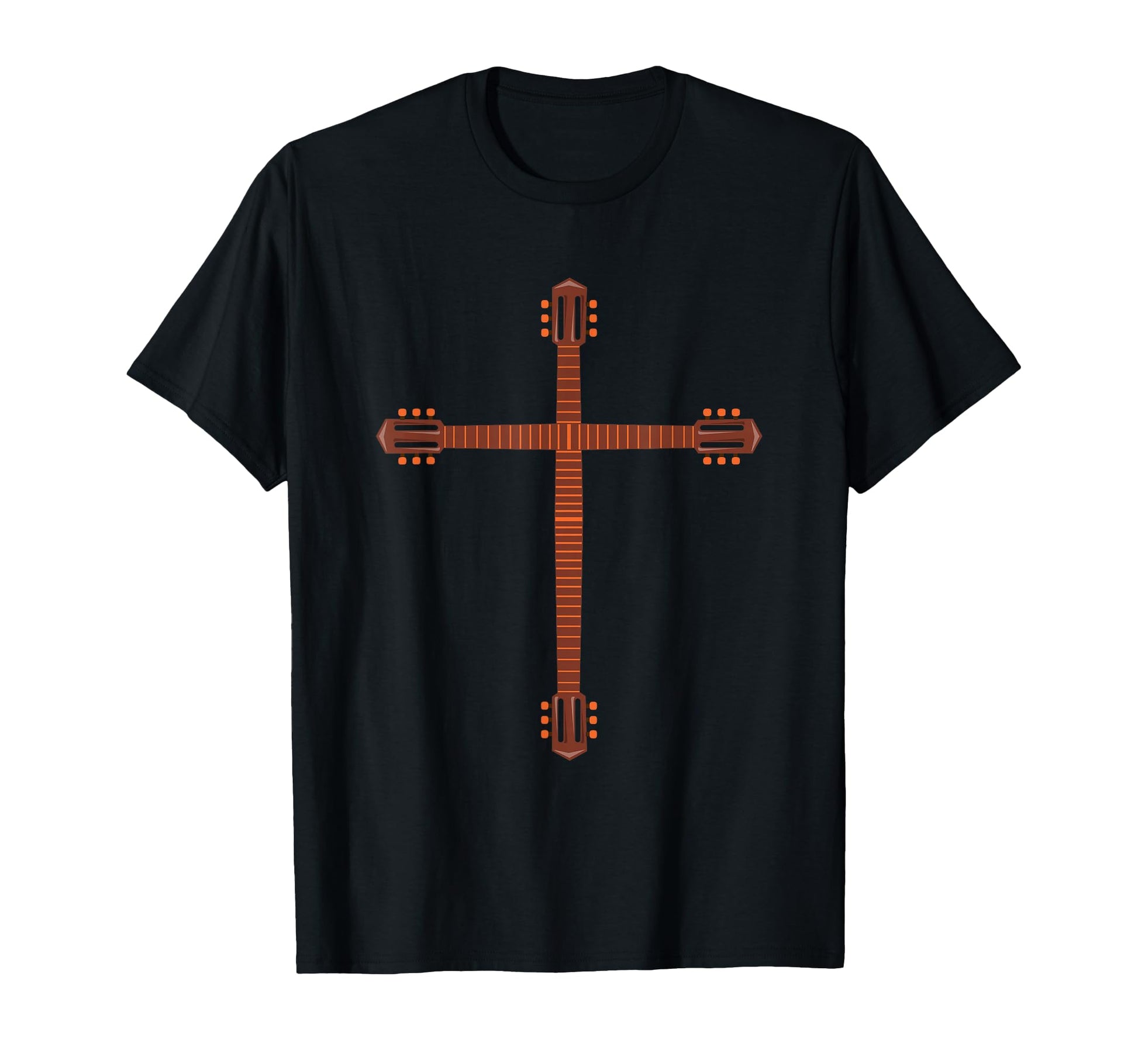 Acoustic Electric Guitar Cross T-Shirt - Fun Novelty Design Men Women - T-Shirt, Sweatshirt, Hoodie