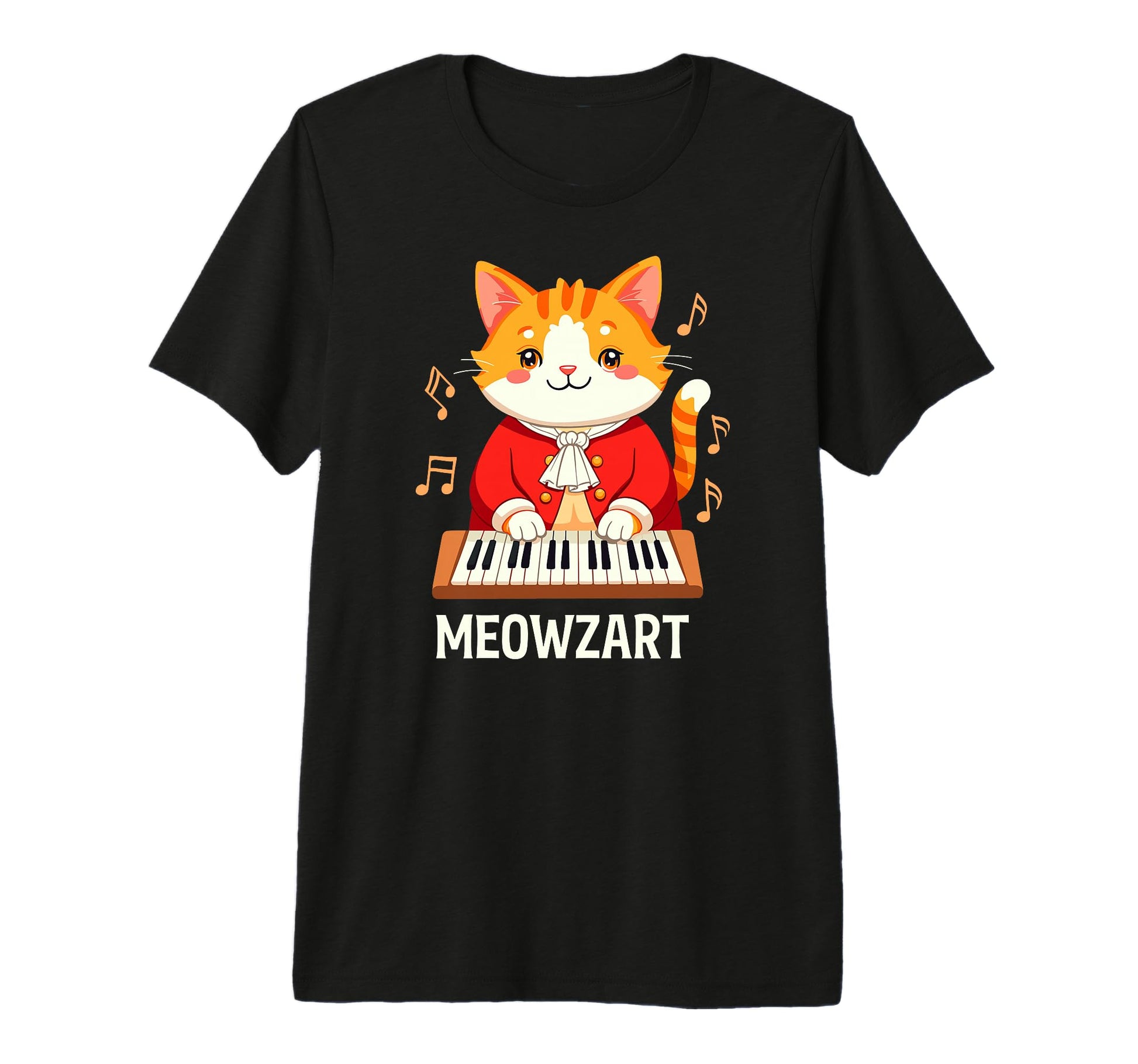 Musician Cat Meowzart Music Cats T-Shirt - Fun Novelty Design for Adults - T-Shirt, Sweatshirt, Hoodie