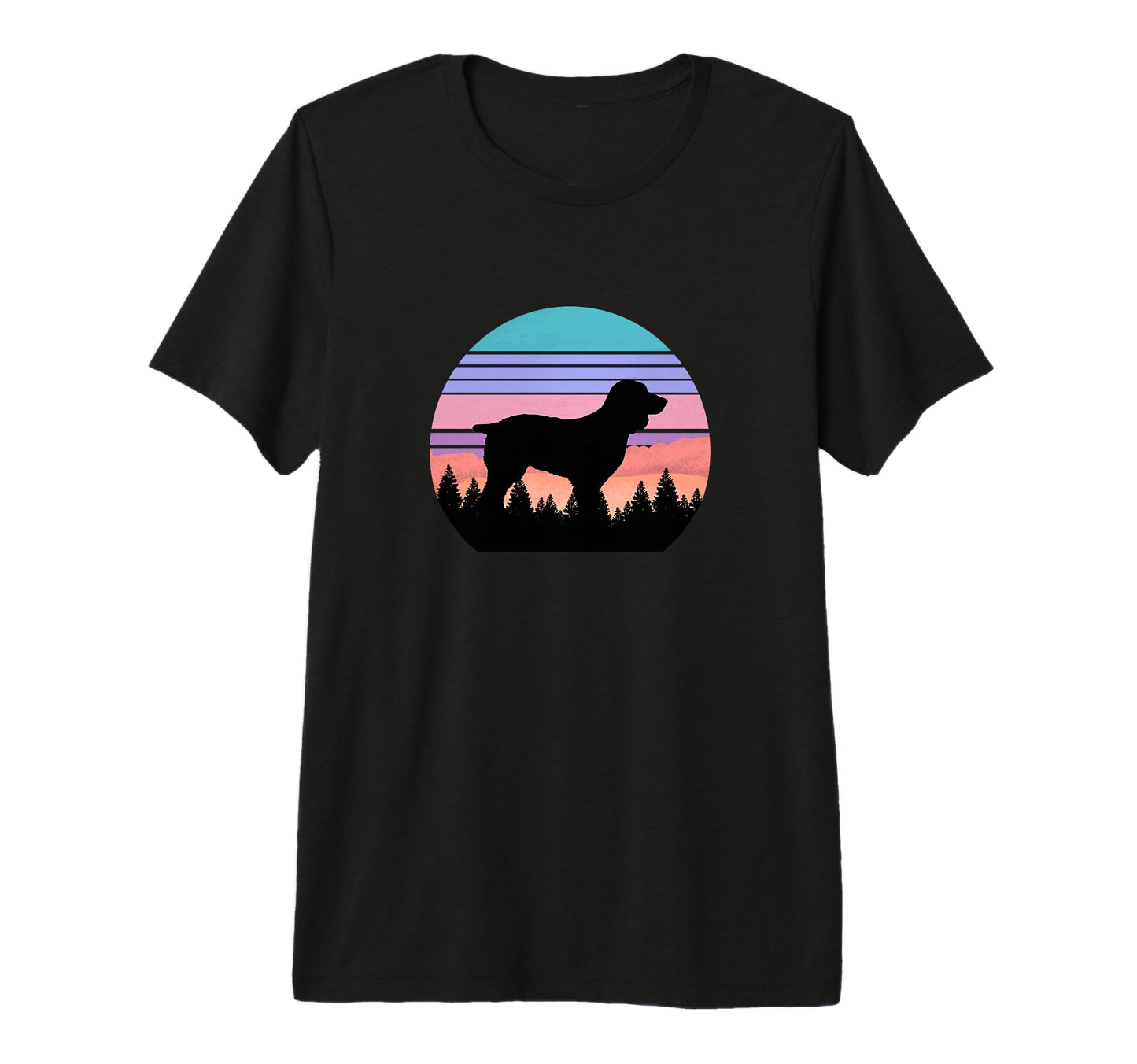 Boykin Dog Sunset Distressed Hiking Gift T-Shirt - Streetwear Style Unisex - T-Shirt, Sweatshirt, Hoodie