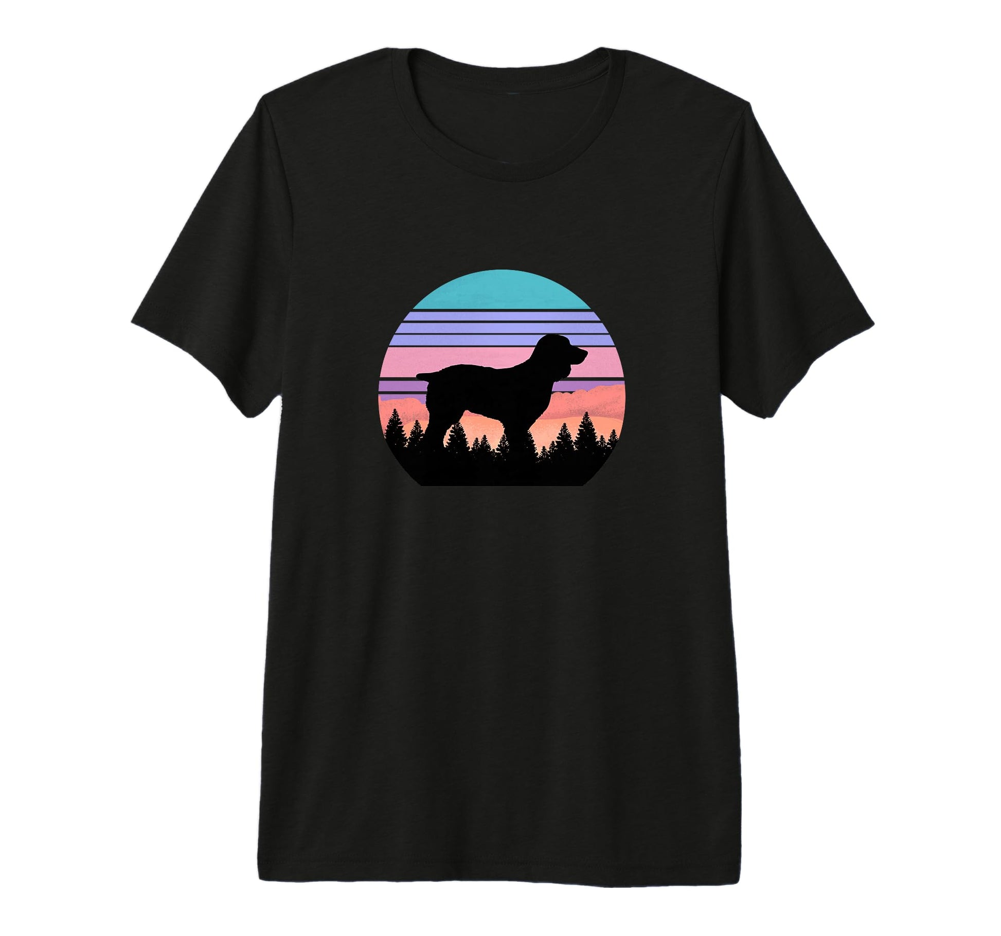 Boykin Dog Sunset Distressed Hiking Gift T-Shirt - Streetwear Style Unisex - T-Shirt, Sweatshirt, Hoodie