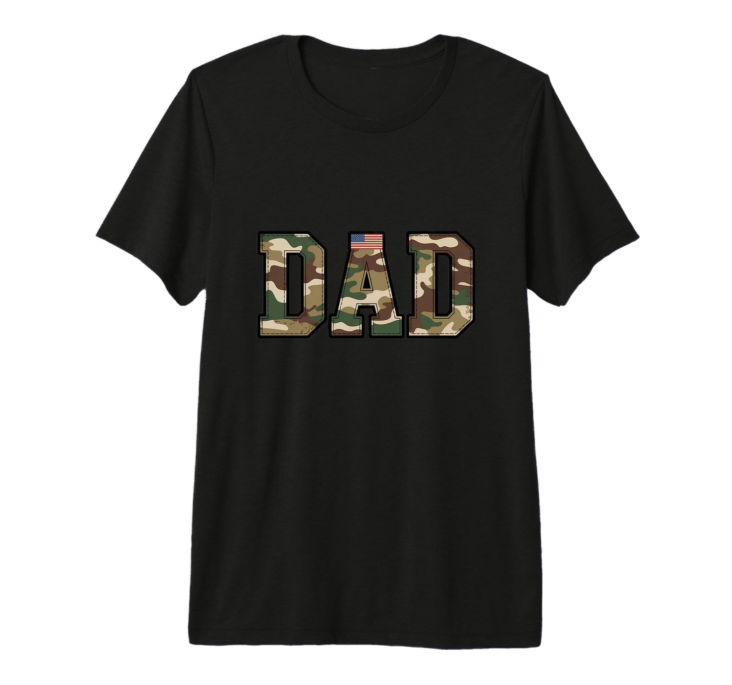 Camo Dad Military Inspired Fathers Day T-Shirt - Aesthetic Graphic Unisex - T-Shirt, Sweatshirt, Hoodie