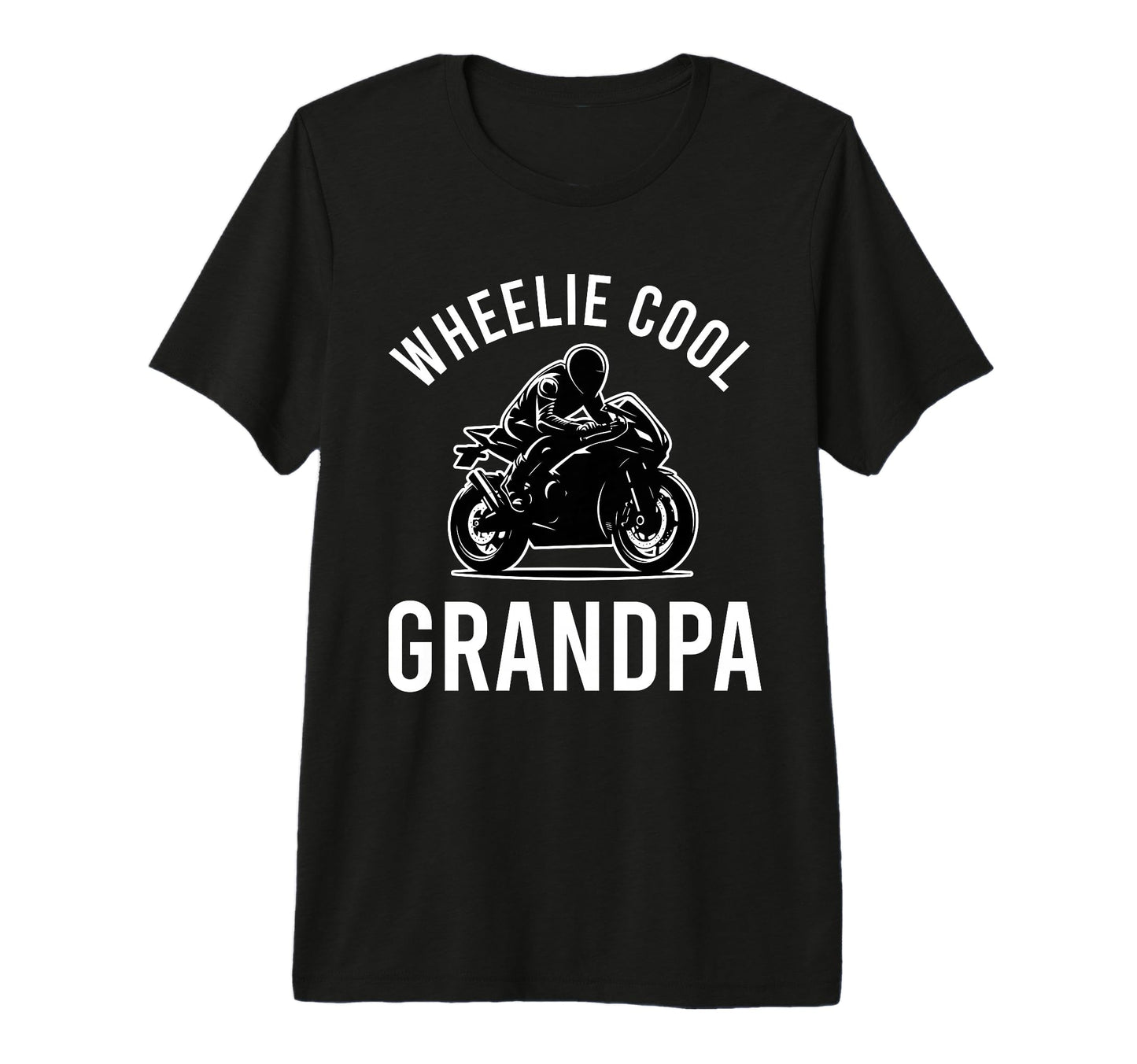 Wheelie Grandpa Street Bike Biker T-Shirt - Minimalist Print for Adults - T-Shirt, Sweatshirt, Hoodie