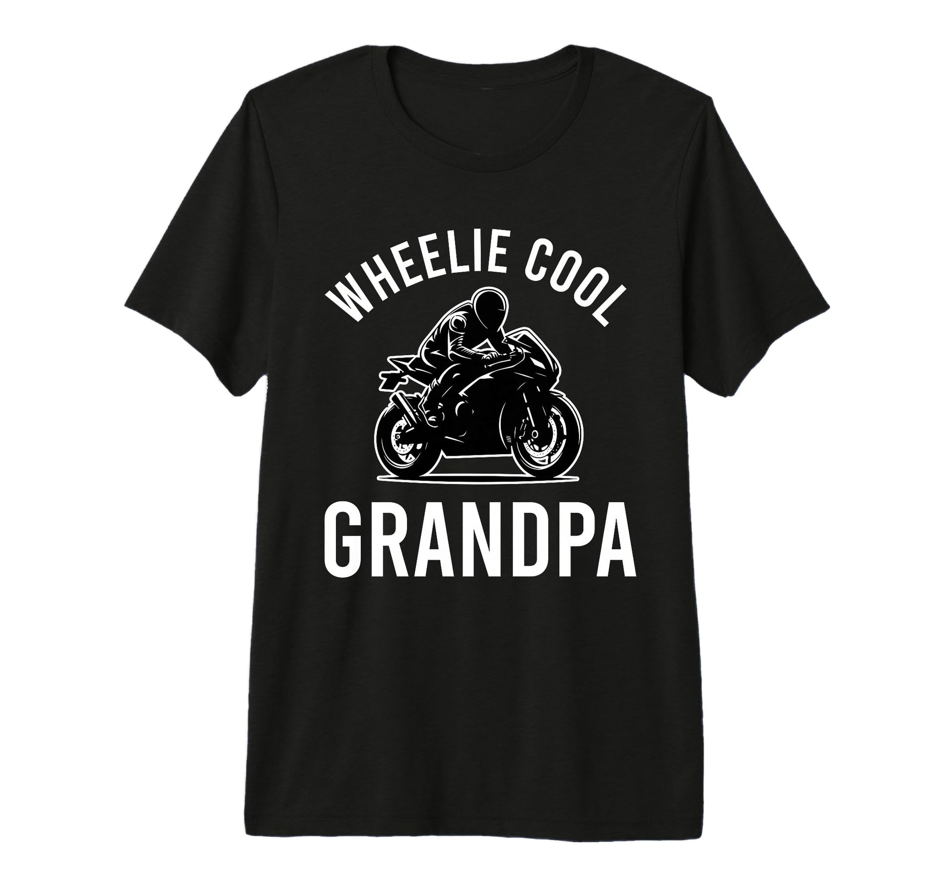 Wheelie Grandpa Street Bike Biker T-Shirt - Minimalist Print for Adults - T-Shirt, Sweatshirt, Hoodie