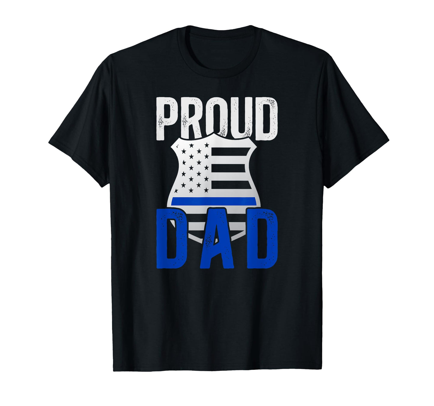 Proud Dad Police Officer Dad Us Flag T-Shirt - Custom Art Print for Adults - T-Shirt, Sweatshirt, Hoodie