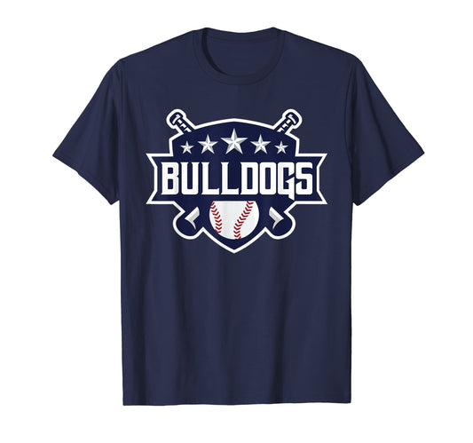 Bulldogs Blue Baseball Game Day Stars T-Shirt - Streetwear Style Men Women - T-Shirt, Sweatshirt, Hoodie