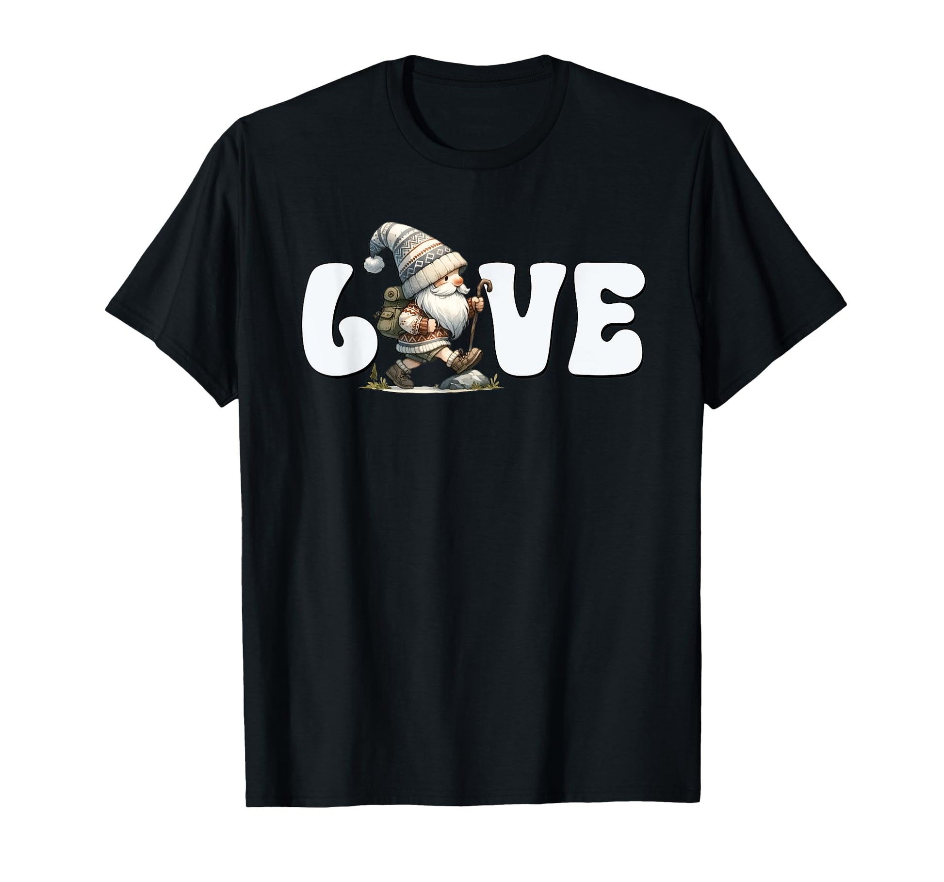 Trail Running Gnome Dad Love Grandpa T-Shirt - Custom Art Print Unisex - T-Shirt, Sweatshirt, Hoodie