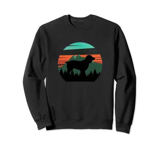 Boykin Dog Sunset Distressed Hiking Sweatshirt - Novelty Apparel Men Women - T-Shirt, Sweatshirt, Hoodie