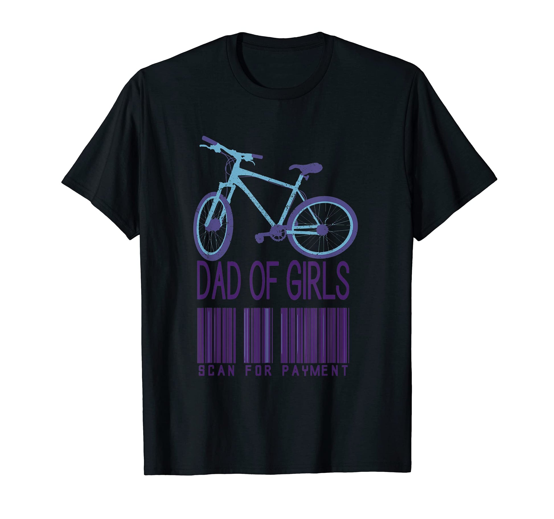 Bicycle Dad Scan Payment T-Shirt - Unique Graphic Men Women - T-Shirt, Sweatshirt, Hoodie