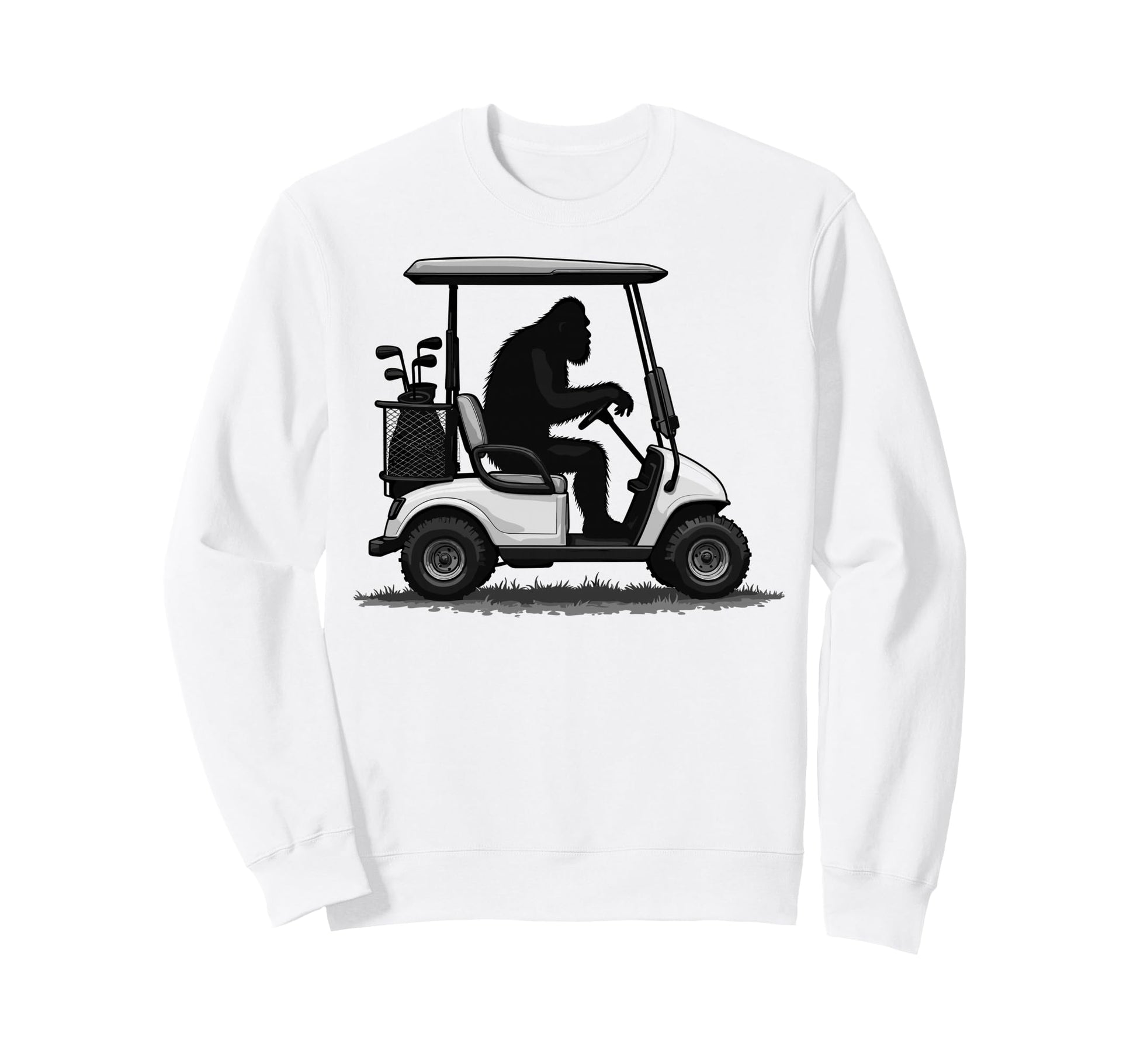 Golf Cart Sasquatch Players Golfer Sweatshirt - Graphic Print for Adults - T-Shirt, Sweatshirt, Hoodie
