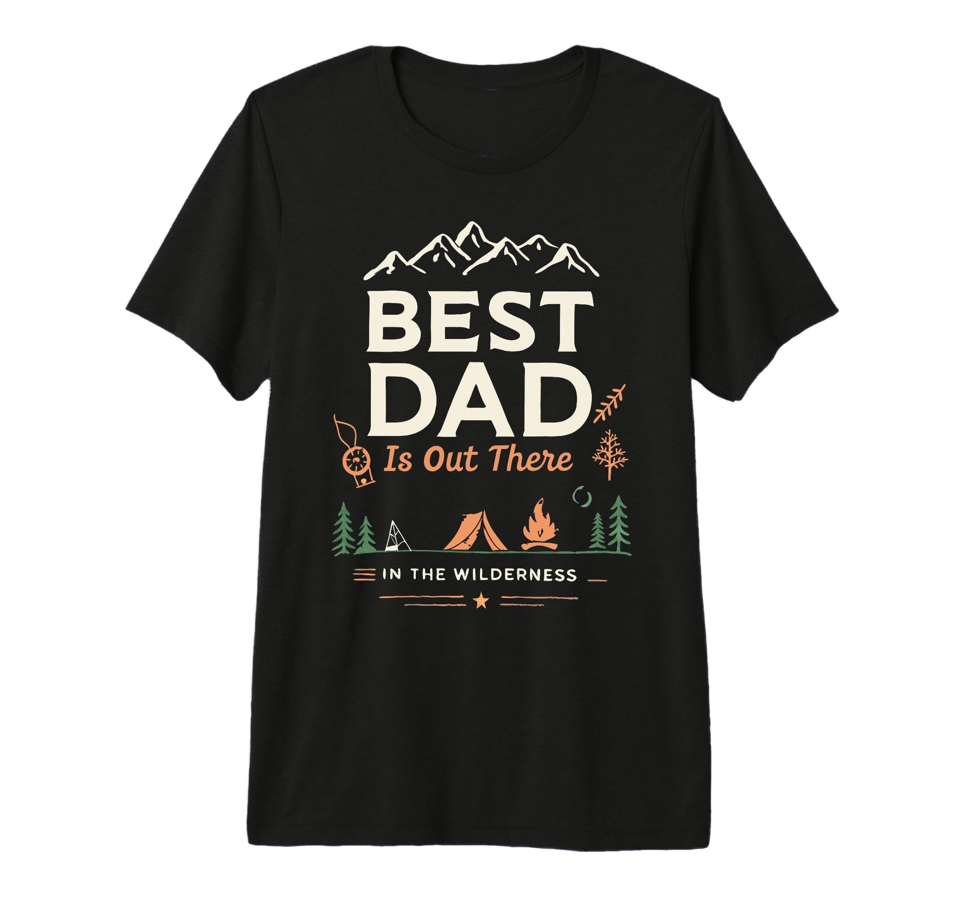 Hiking Camping Dad Best Dad Tri Blend T-Shirt - Graphic Print Unisex - T-Shirt, Sweatshirt, Hoodie