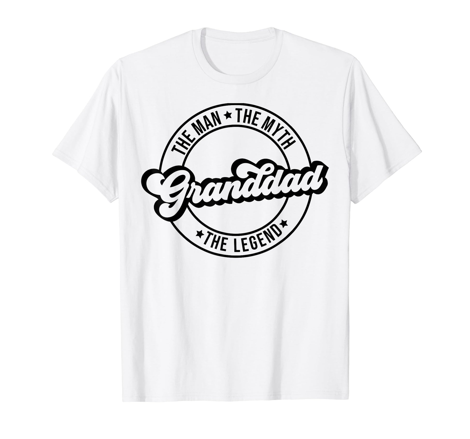 Granddad Myth Legend Dad Fathers Day T-Shirt - Custom Art Print for Adults - T-Shirt, Sweatshirt, Hoodie