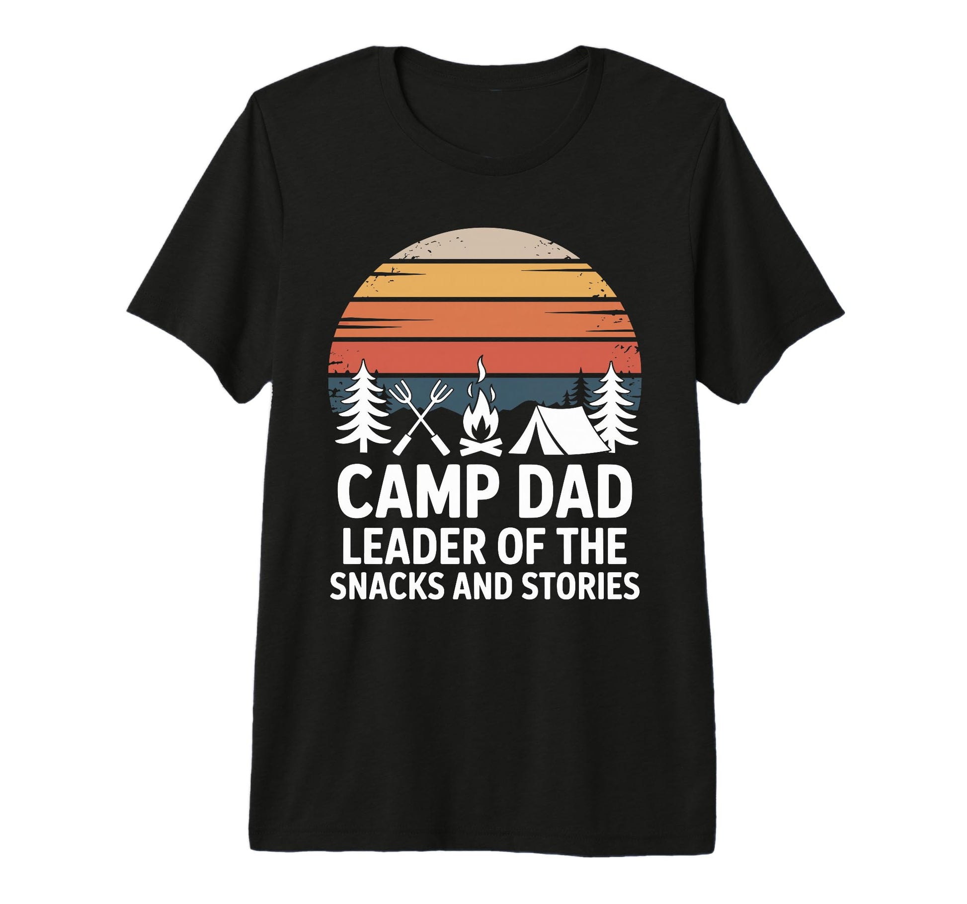 Camp Dad Camper Camping And Nature T-Shirt - Graphic Print Men Women - T-Shirt, Sweatshirt, Hoodie