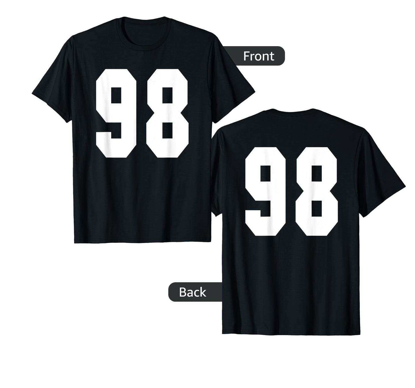 98 Team Sports Jersey Front Back T-Shirt - Aesthetic Graphic Men Women - T-Shirt, Sweatshirt, Hoodie