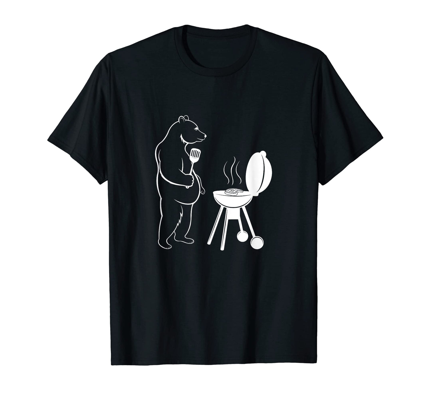 Wildlife Grizzly Grilling Adventures T-Shirt - Minimalist Print Men Women - T-Shirt, Sweatshirt, Hoodie