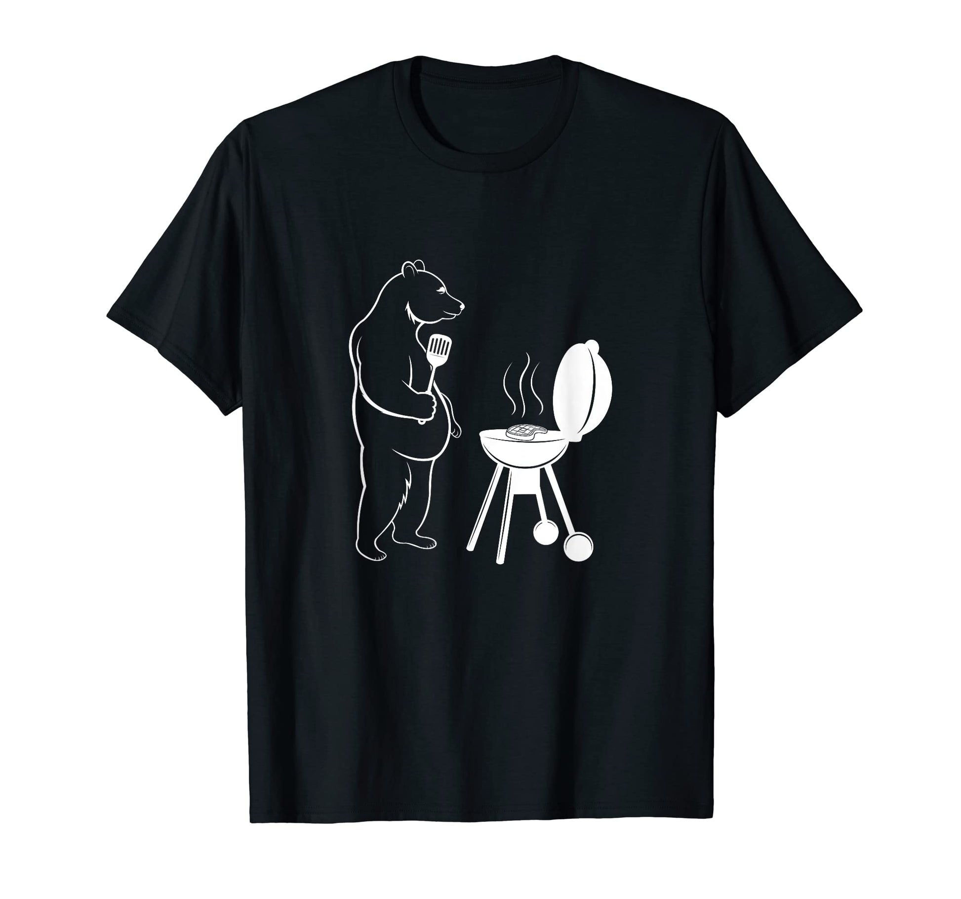 Wildlife Grizzly Grilling Adventures T-Shirt - Minimalist Print Men Women - T-Shirt, Sweatshirt, Hoodie