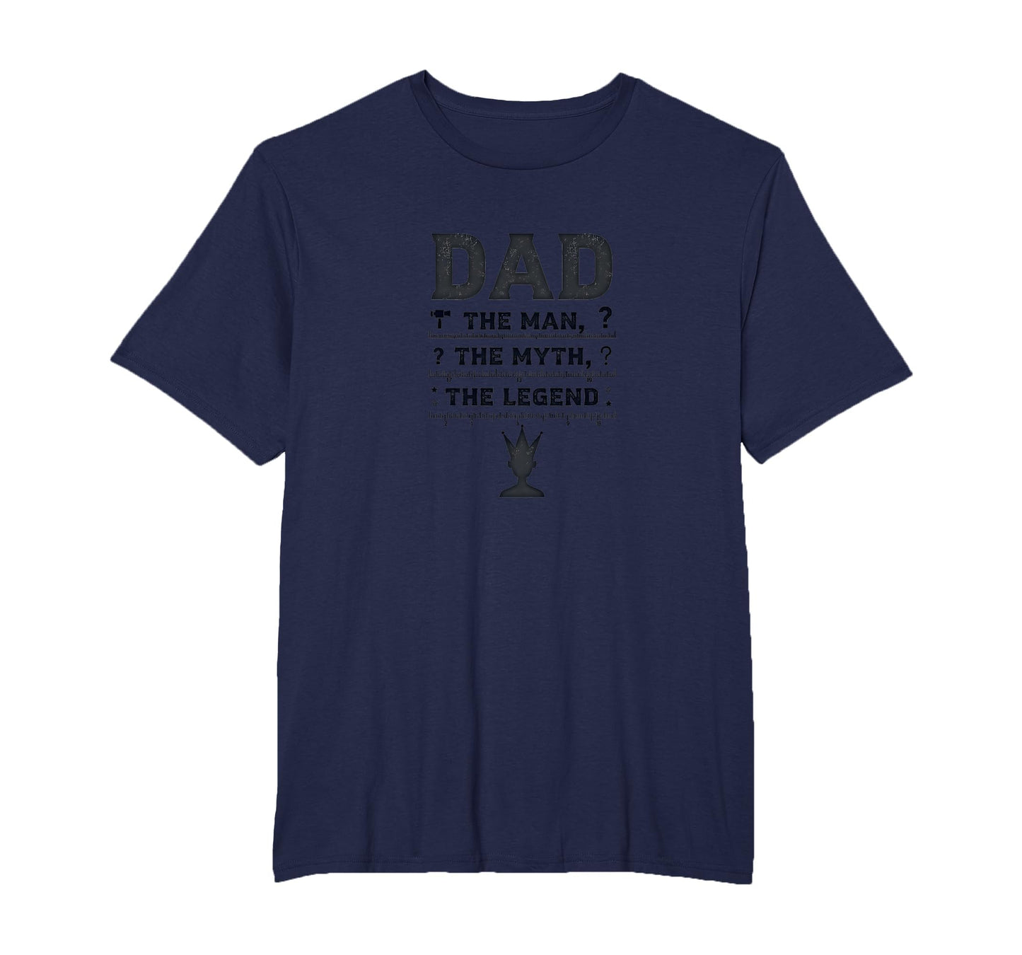 Funny Dads Dad Myth Legend Crown Gift T-Shirt - Minimalist Print Men Women - T-Shirt, Sweatshirt, Hoodie