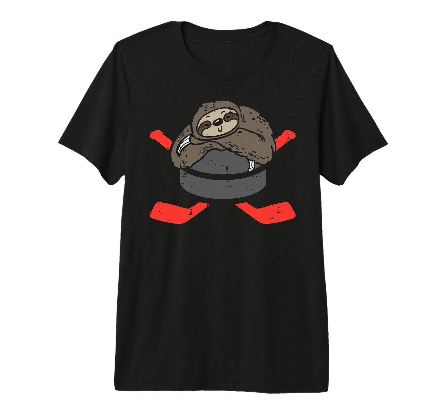 Sloth Ice Hockey Animal Sports Player T-Shirt - Unique Graphic Men Women - T-Shirt, Sweatshirt, Hoodie