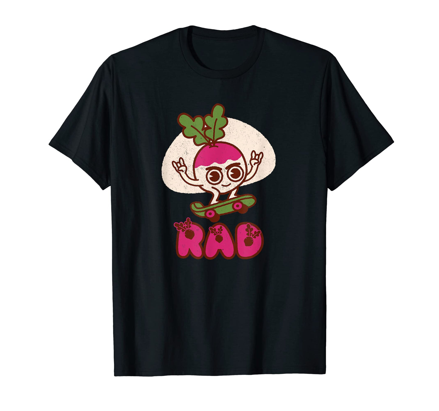 Rad Kawaii Super Skateboard Radish T-Shirt - Minimalist Print for Adults - T-Shirt, Sweatshirt, Hoodie