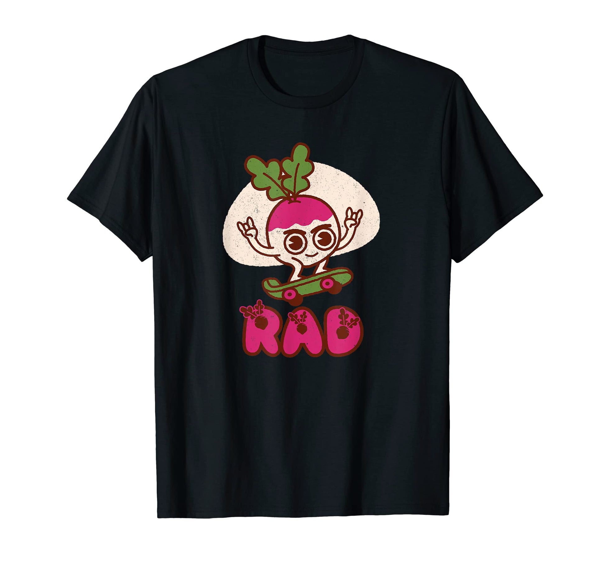 Rad Kawaii Super Skateboard Radish T-Shirt - Minimalist Print for Adults - T-Shirt, Sweatshirt, Hoodie