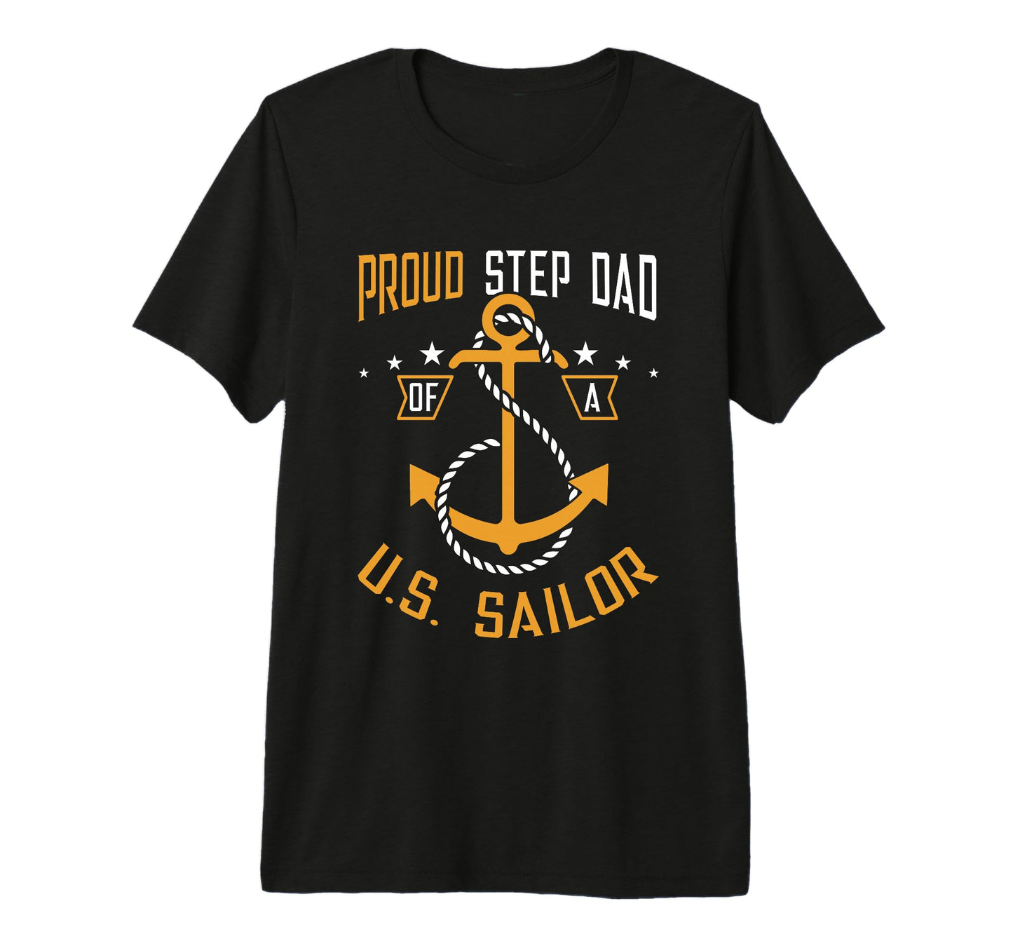 Proud Step Dad Us Sailor Anchor T-Shirt - Streetwear Style for Adults - T-Shirt, Sweatshirt, Hoodie