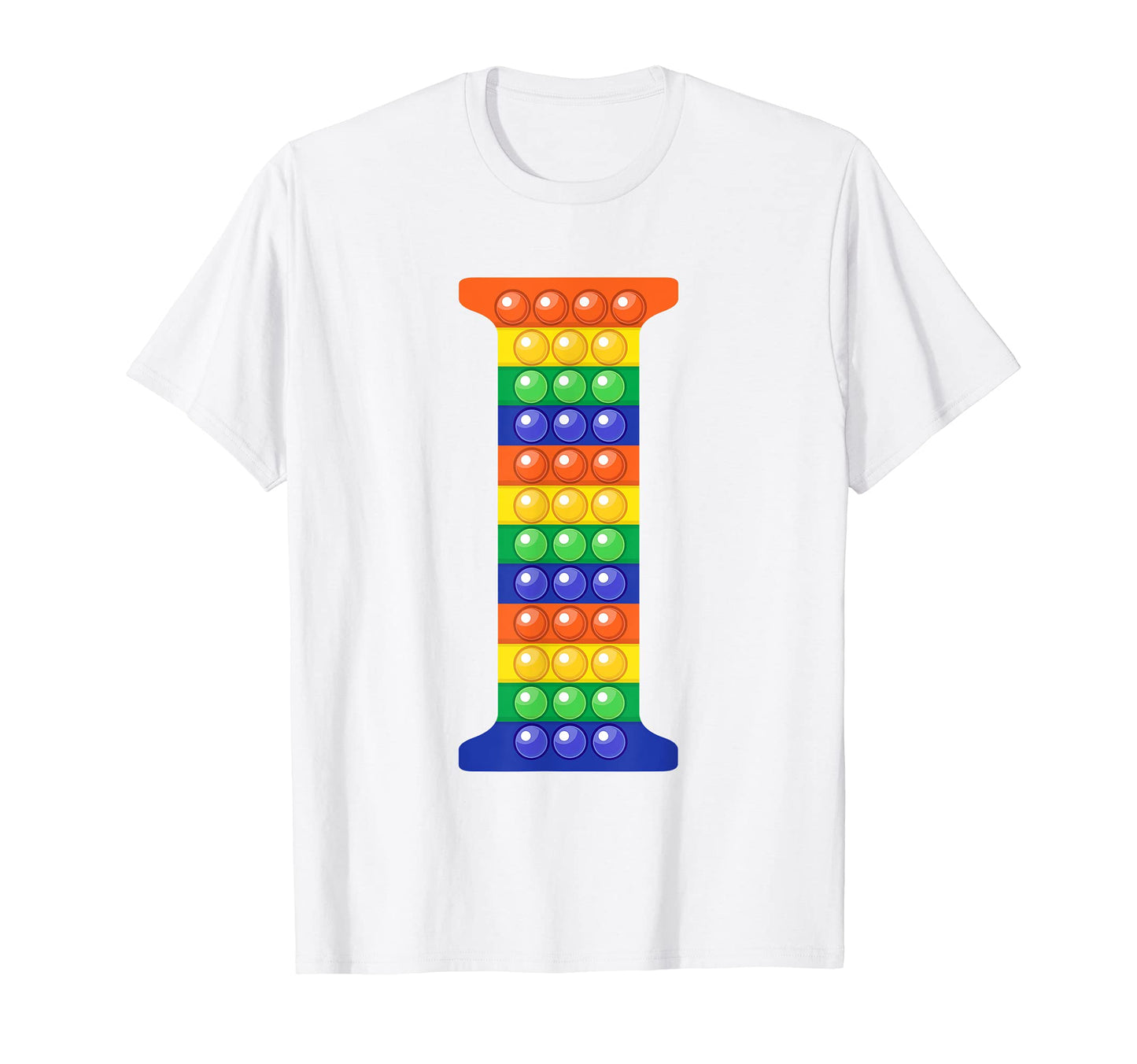 Letter I Capital Alphabet Fidget Pop It T-Shirt - Aesthetic Graphic Unisex - T-Shirt, Sweatshirt, Hoodie