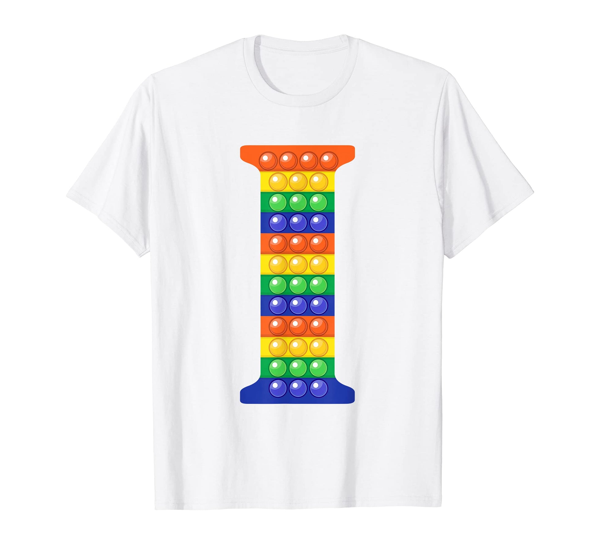 Letter I Capital Alphabet Fidget Pop It T-Shirt - Aesthetic Graphic Unisex - T-Shirt, Sweatshirt, Hoodie